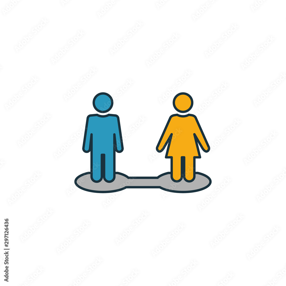 Poster relationship icon set. four elements in diferent styles from human resources icons collection. creat