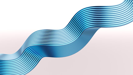 Golden wave background. 3d illustration, 3d rendering.