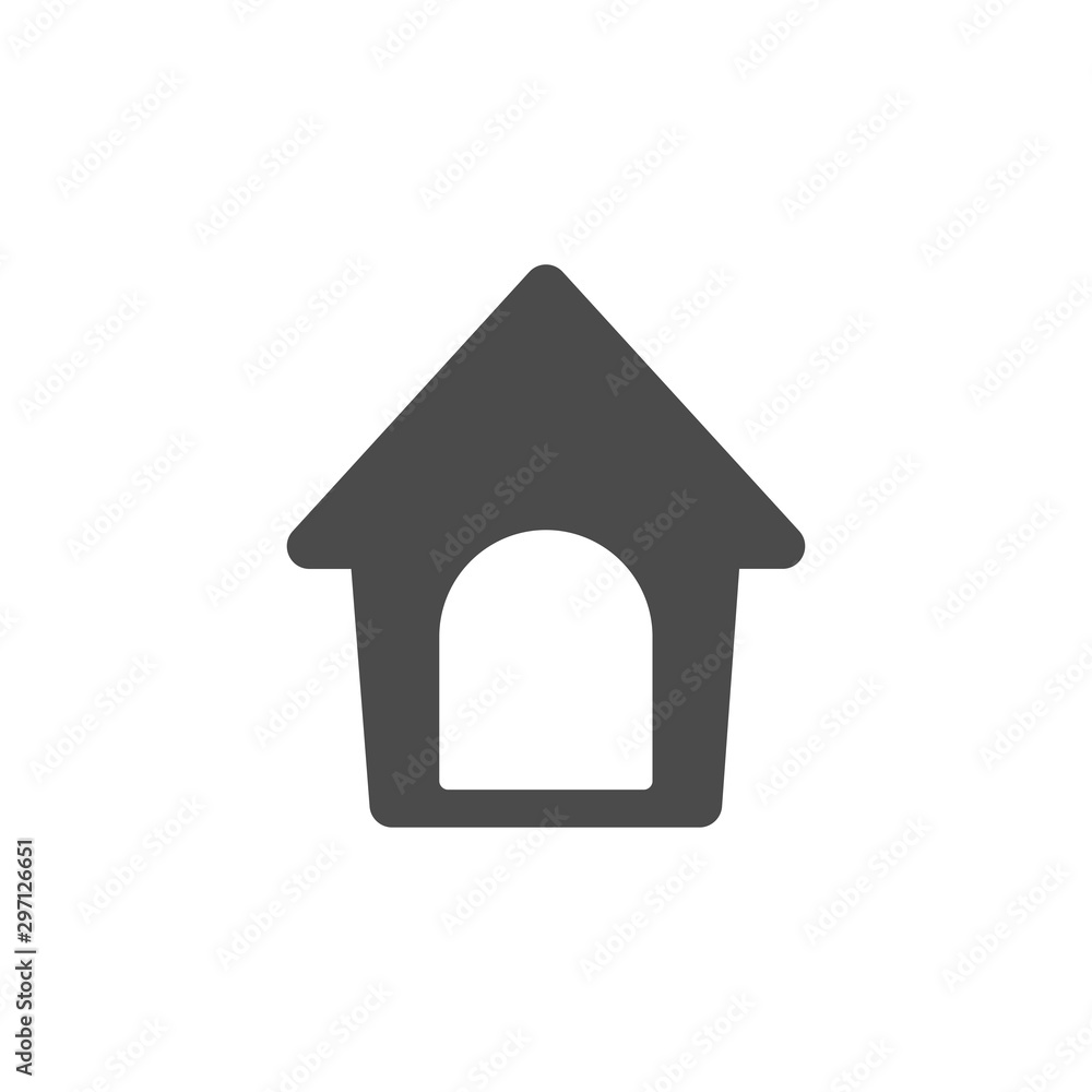 Poster dog house icon vector. linear style sign for mobile concept and web design. dog house symbol illustr