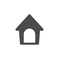 dog house icon vector. Linear style sign for mobile concept and web design. dog house symbol illustration. Pixel vector graphics - Vector.
