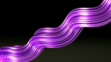 Golden wave background. 3d illustration, 3d rendering.
