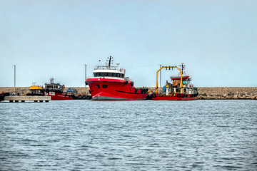 fishing boat in the harbor