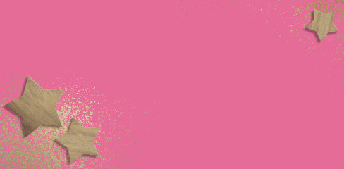 Weihnachtshintergrund, Weihnachtskarte pink mit Platz für persönlichen Text / Inhalte