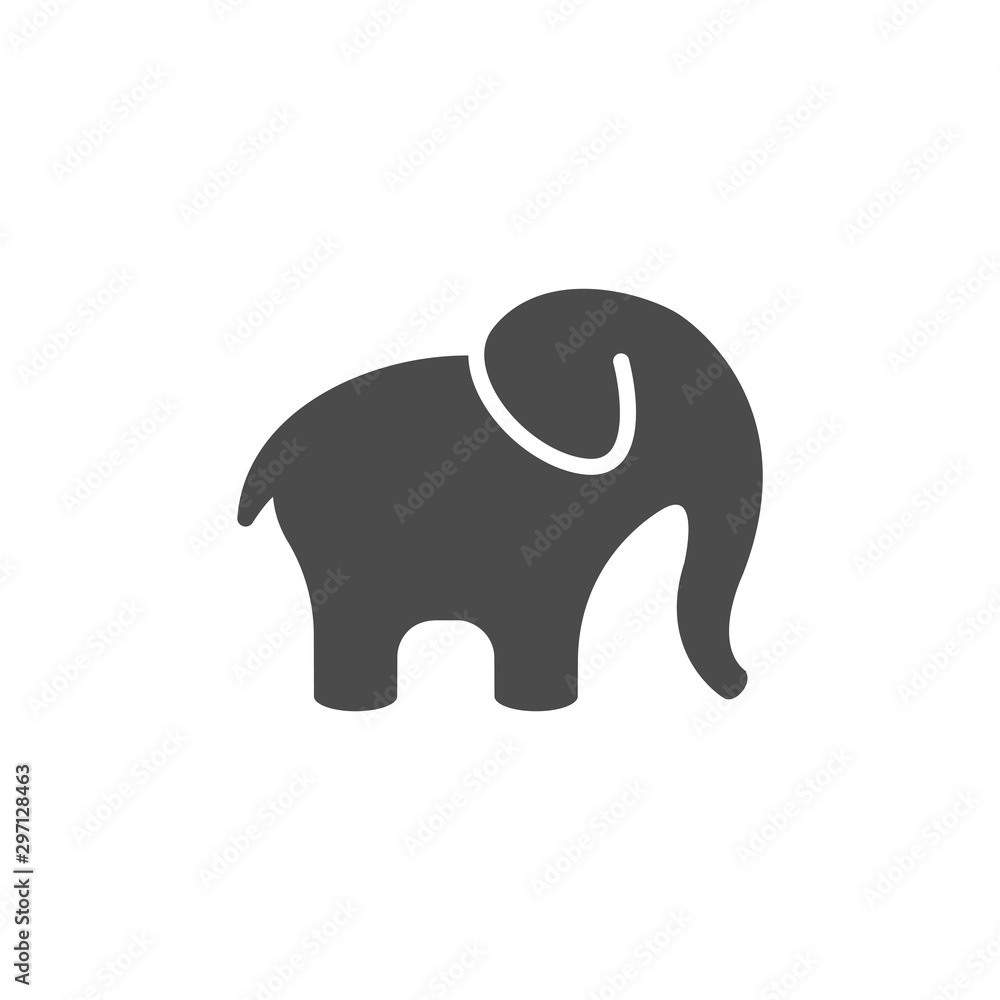 Poster elephant icon vector. linear style sign for mobile concept and web design. elephant symbol illustrat