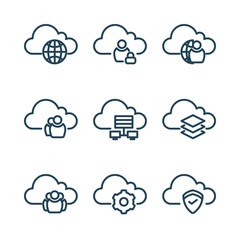 Cloud Computing Icon Set