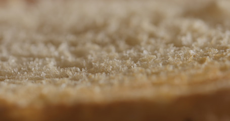 extreme closeup of ciabatta bread