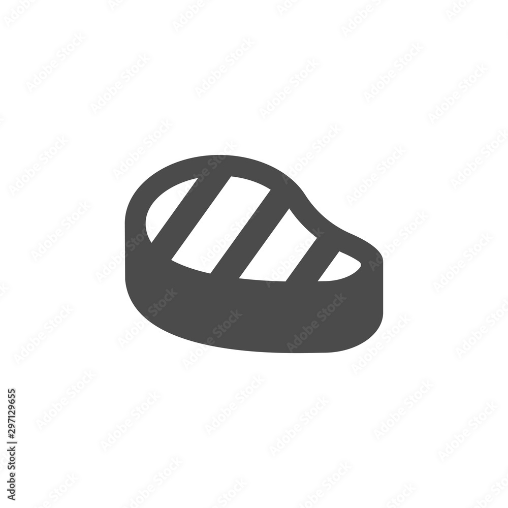 Poster steak meat icon vector. linear style sign for mobile concept and web design. steak meat symbol illus