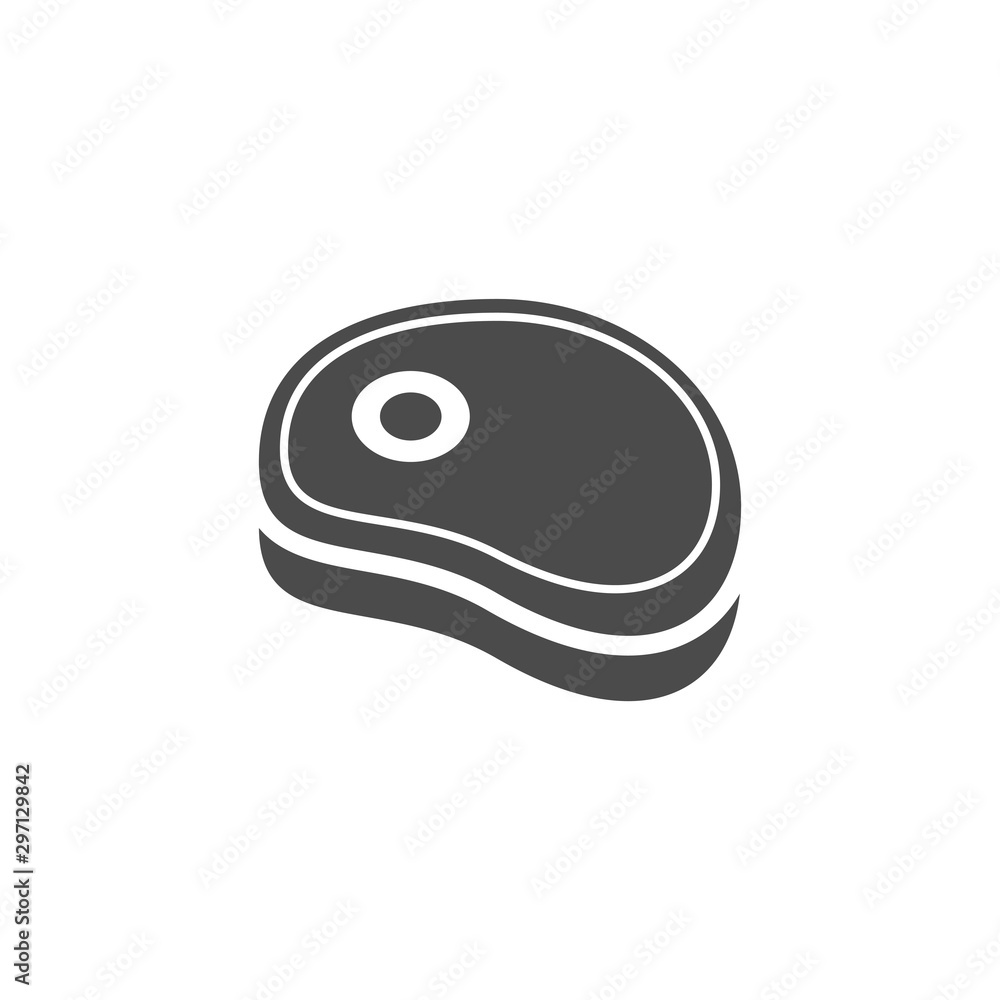 Poster steak icon vector. linear style sign for mobile concept and web design. steak symbol illustration. p