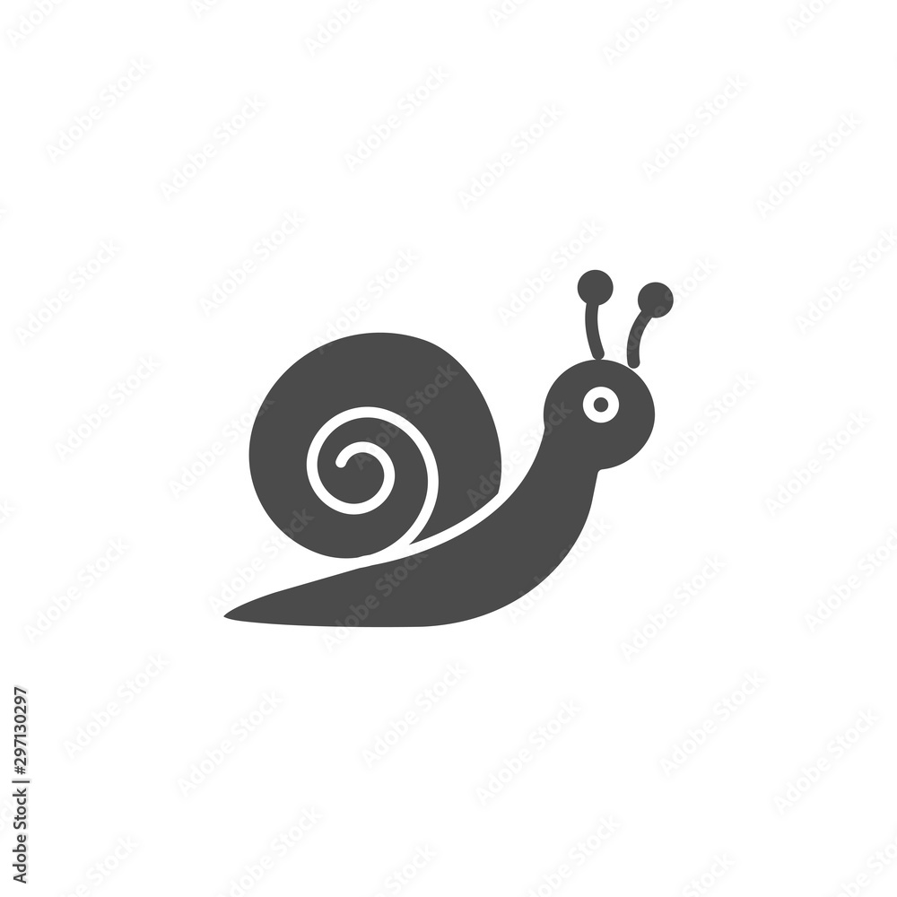 Poster snail icon vector. linear style sign for mobile concept and web design. snail symbol illustration. p