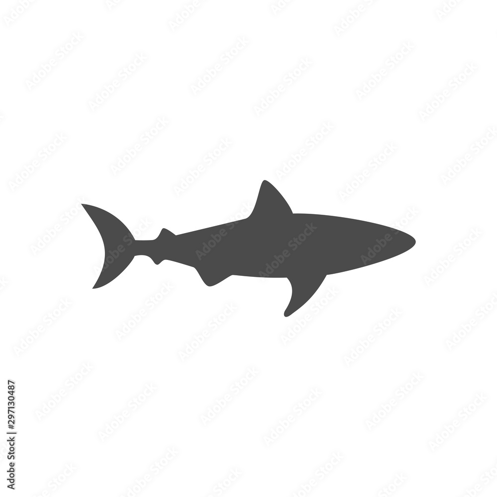 Aufkleber shark icon vector. linear style sign for mobile concept and web design. shark symbol illustration. p
