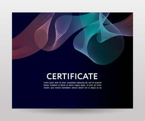 Certificate. Template diplomas, currency. Vector gradient frame