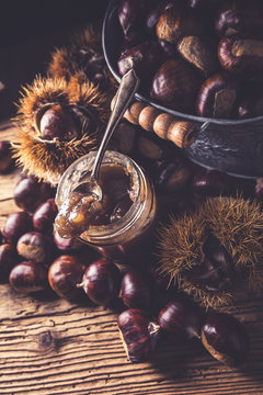 chestnut jam jar - still life