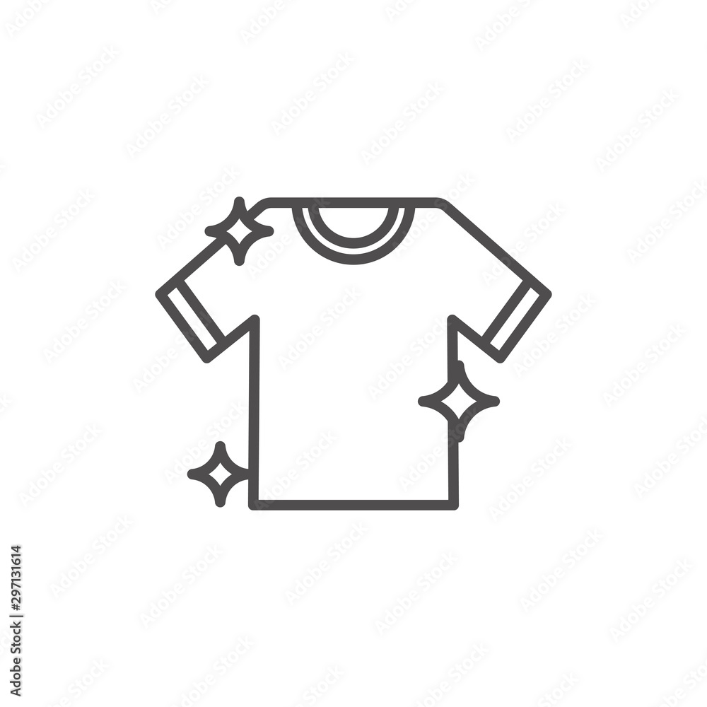 Poster laundry icon vector. linear style sign for mobile concept and web design. laundry symbol illustratio
