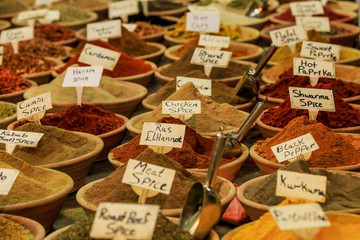 Different Spices on the Local Market, Tel-Aviv, Israel