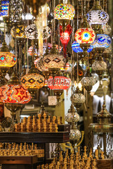 Bright and Colorful Lamps on the Local Market, Tel-Aviv, Israel