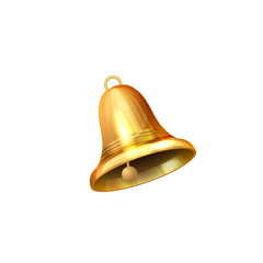 Obraz na płótnie Canvas Vector illustration of shiny golden Christmas bells decorated