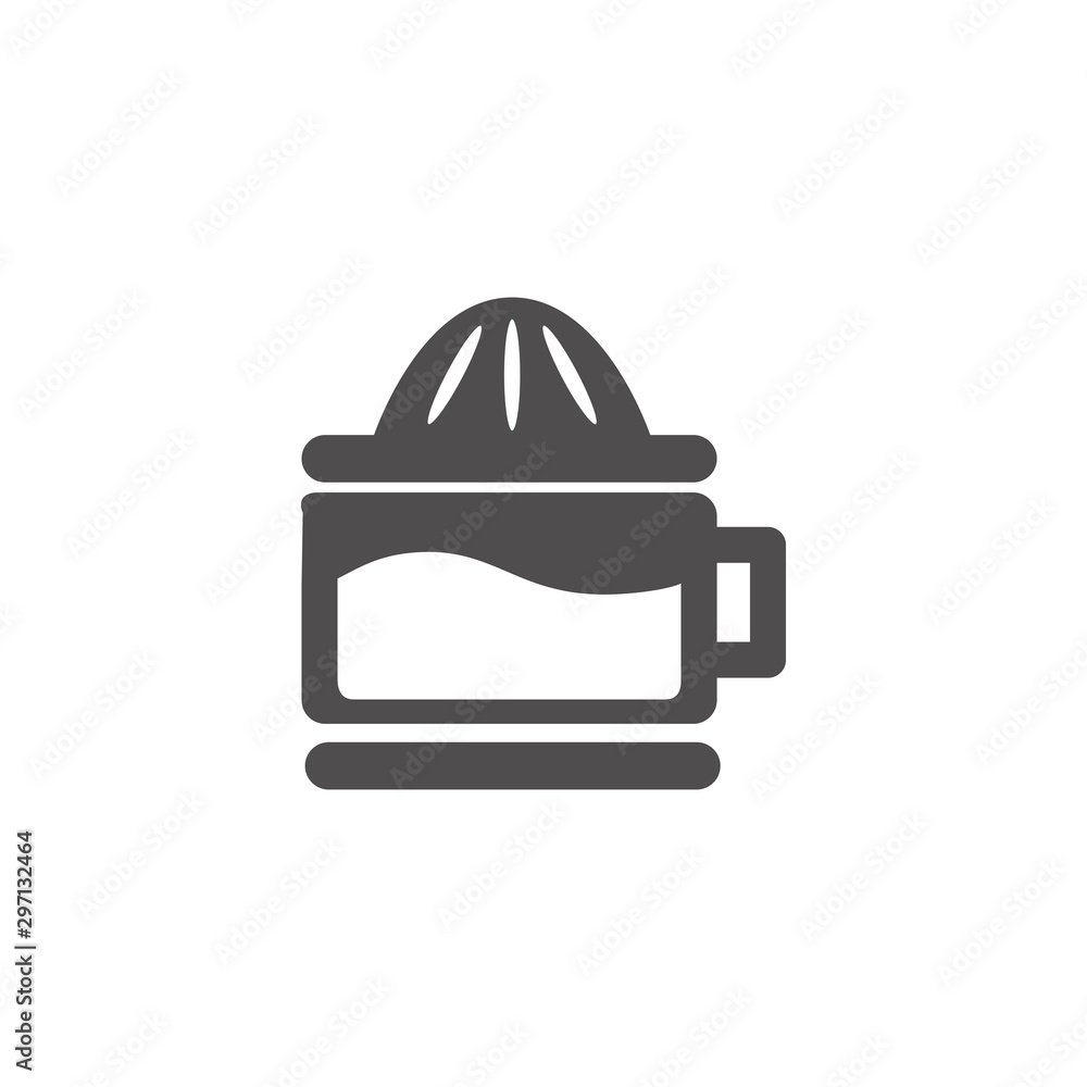 Poster juice squeezer icon vector. linear style sign for mobile concept and web design. juice squeezer symb