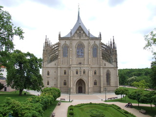 Fototapeta na wymiar St Barbara's Cathedral Кутна гора, Чехия