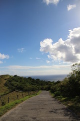 road and blue sky