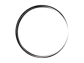 Grunge circle made of black paint.Grunge thin circle made of black ink.Grunge frame made with art brush.