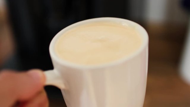 fresh coffee out of a coffeemachine