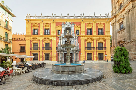 Plaza del Obispo in Malaga, Spain