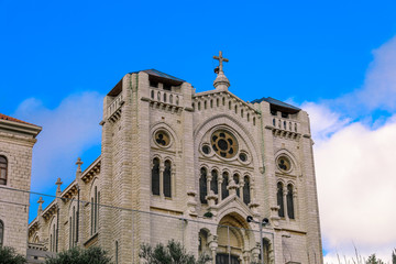 Fototapeta na wymiar Main Facade View to the Nazareth Church, Israel