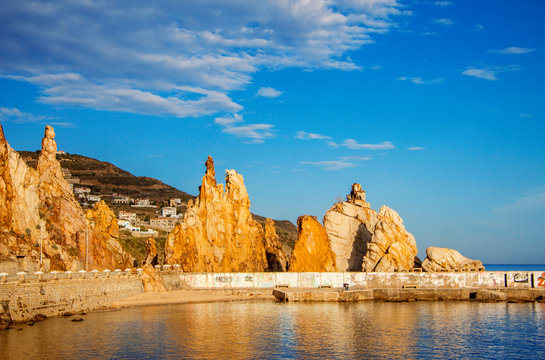 Rocks on the seashore of Tabarca, Tunisia