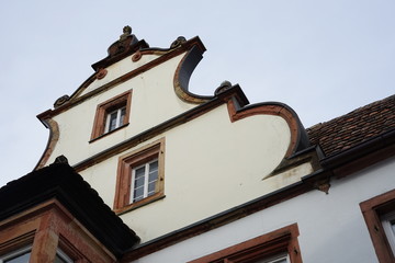 Historische Fassade in St. Martin in Rheinland-Pfalz