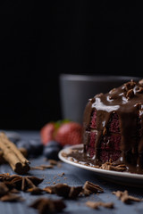 chocolate cake with chocolate