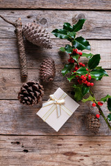 Christmas and holly and pineapple gift package