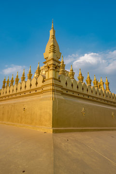 Pha That Luang stupa, symbol of Laos, Vientiane city 
