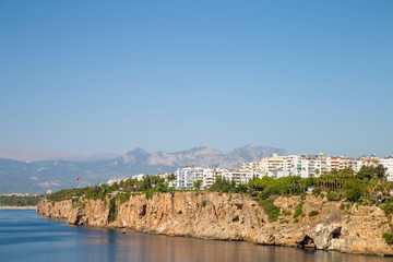 Fototapeta na wymiar Antalya coast in the Mediterranean Sea