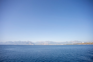 Antalya coast captured from the sea