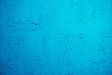 Fototapeta premium Stary niebieski pęknięty lakier na podłoże drewniane.