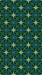 Ornate geometric pattern and abstract colored background