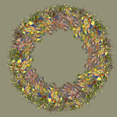 Watercolor pattern. Illustration. Flowers