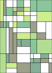 Piet Mondrian style Abstract Computational Generative Art background illustration