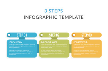 Infographic Template with 3 Steps