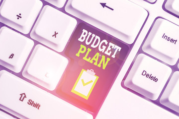 Handwriting text writing Budget Plan. Conceptual photo financial schedule for a defined period of...