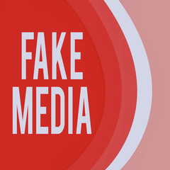 Handwriting text Fake Media. Conceptual photo An formation held by brodcasters which we cannot rely on Three Tone Curve with Shadow Dividing Background into Light and Dark in Maroon