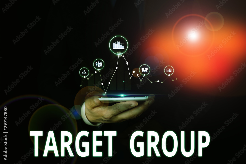 Poster text sign showing target group. business photo showcasing particular showing that an advertisement i