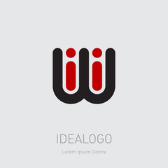 IWI - Vector design element or icon. Initial monogram logotype. W and I logo.