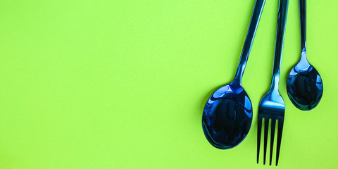 cutlery rustic, used for eating or serving food(spoons, fork, shiny and beautiful). food...