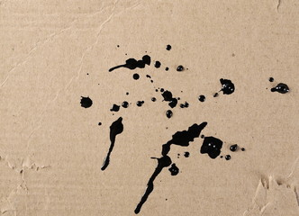 Torn and ink dirty, scribble cardboard background and texture