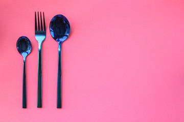 cutlery rustic, used for eating or serving food(spoons, fork, shiny and beautiful). food...