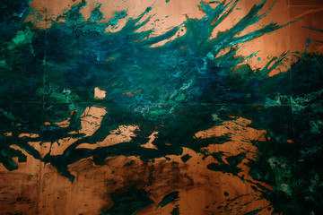 Background bronze green abstract blot wall bright