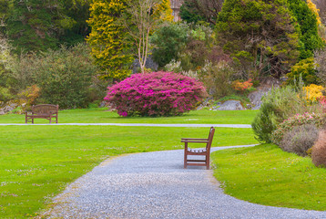Beautiful Muckross House gardens in springtime, Killarney, Ireland