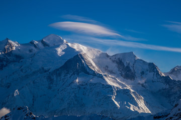 Cloud over Mont Blanc peak