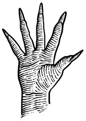 Hand gesture engraving style